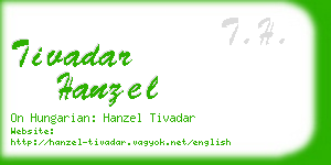 tivadar hanzel business card